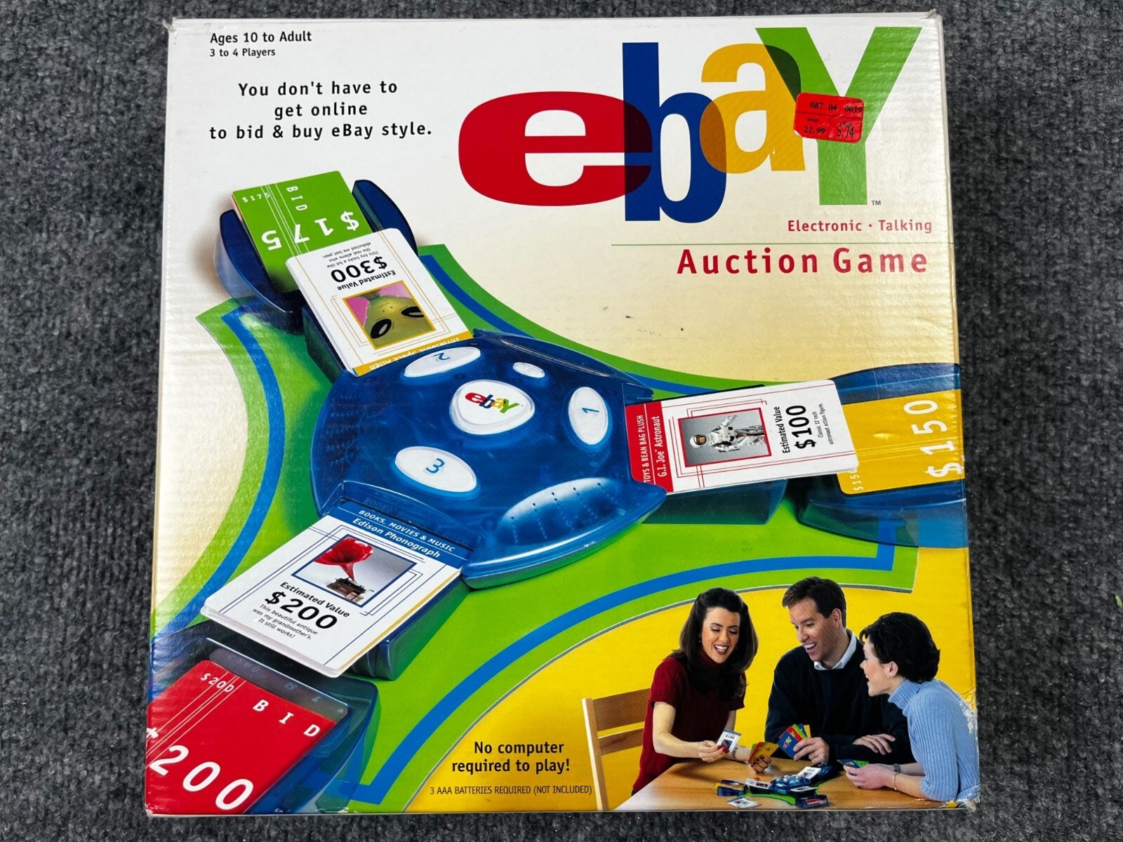Ebay Electronic Talking Auction Game Hasbro Baker Brothers Open Box New 10+