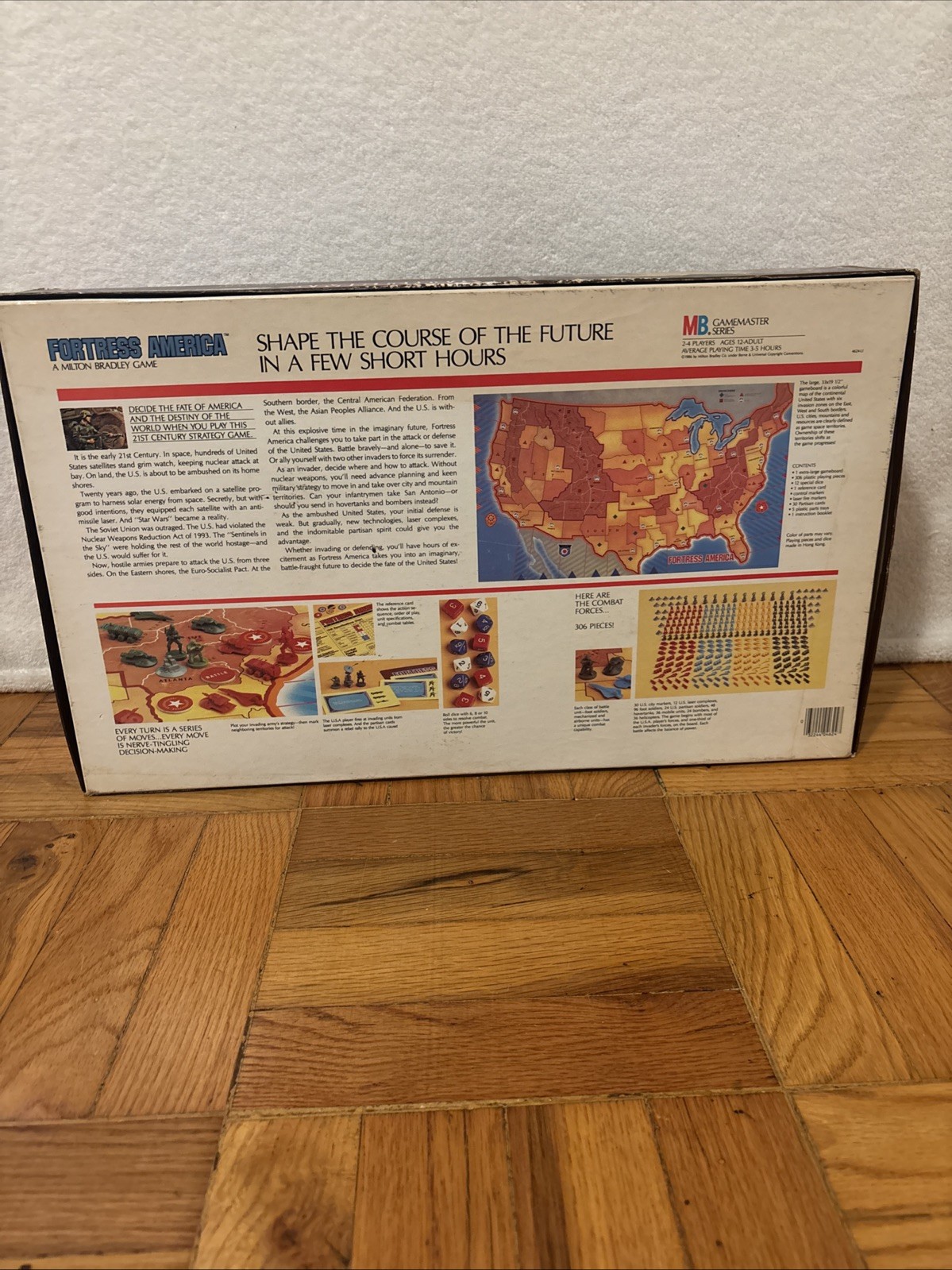 Vintage 1986 Fortress America Game Board Game Milton Bradley Complete GAMEMASTER