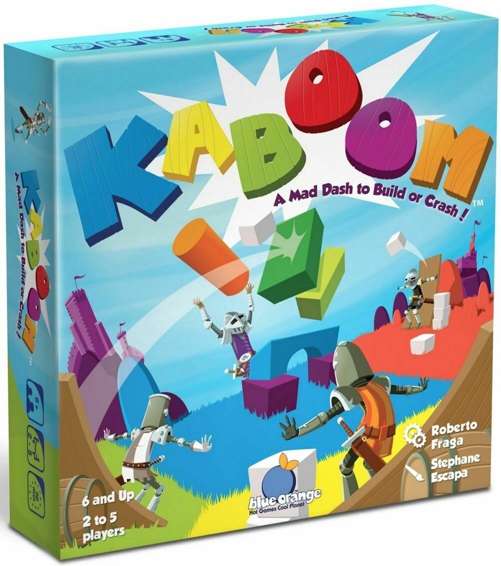 Kaboom Board Game A Mad Dash To Build Or Crash! #LP1825 2013 Blue Orange Games