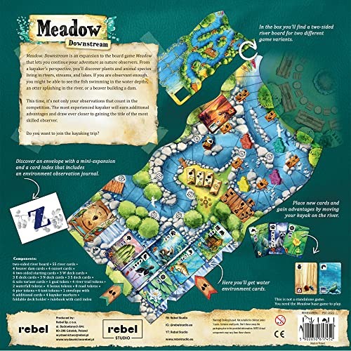 Meadow Downstream Expansion Nature Themed Strategy Board Game For 1 To 4 Players