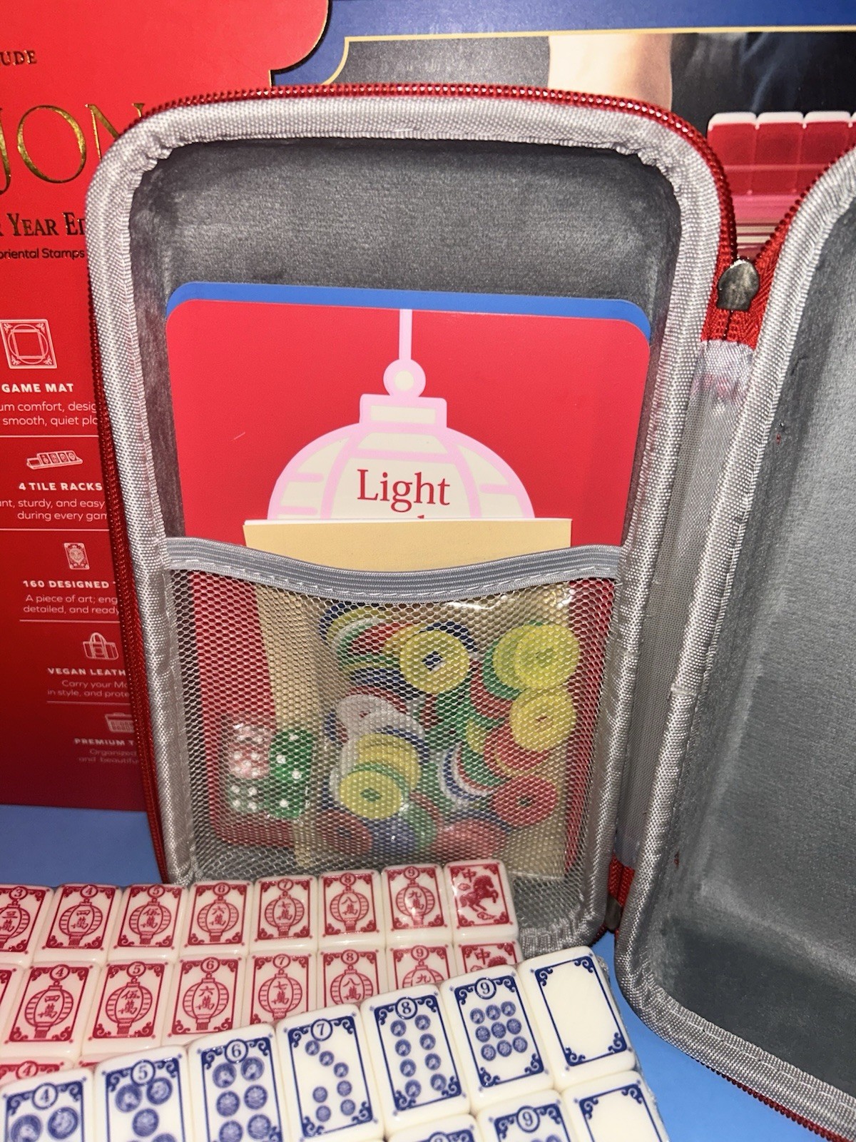 Deluxe Acrylic HORSE LUNAR YEAR Edition Mahjong Starter Kit Maison Lude Open Box