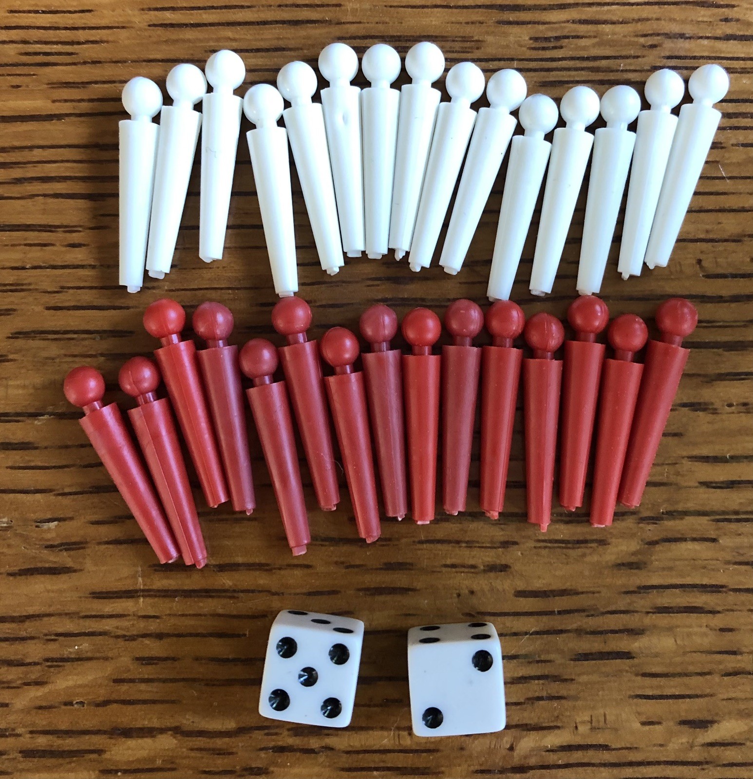 Wm. F Drueke & Sons American Walnut Peg Backgammon #49504 Complete