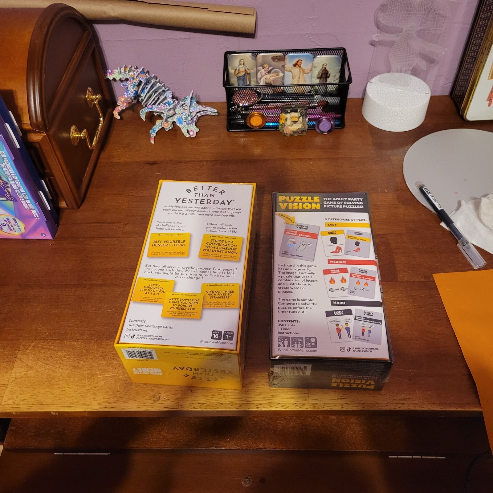 WHAT DO YOU MEME GAMES: Better Than Yesterday Challenge & Puzzle Vision SEALED!