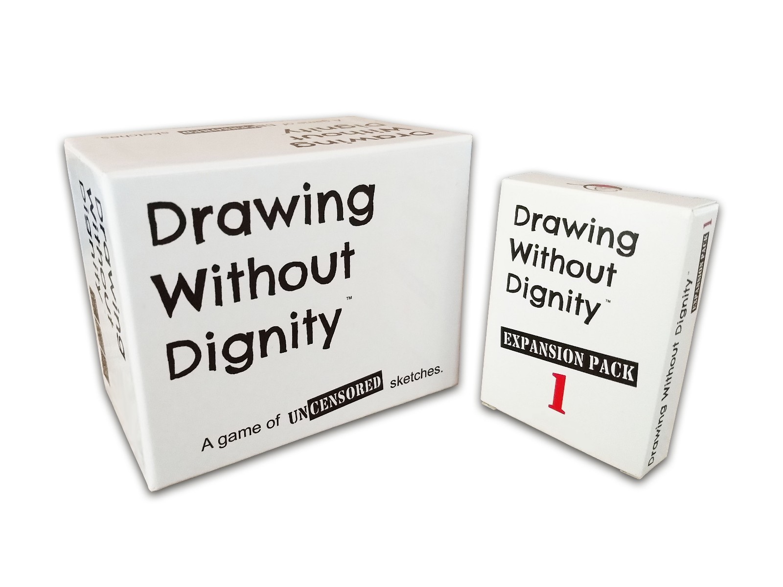Drawing Without Dignity & Expansion Pack 1 COMBO PACK: Fun adult party game