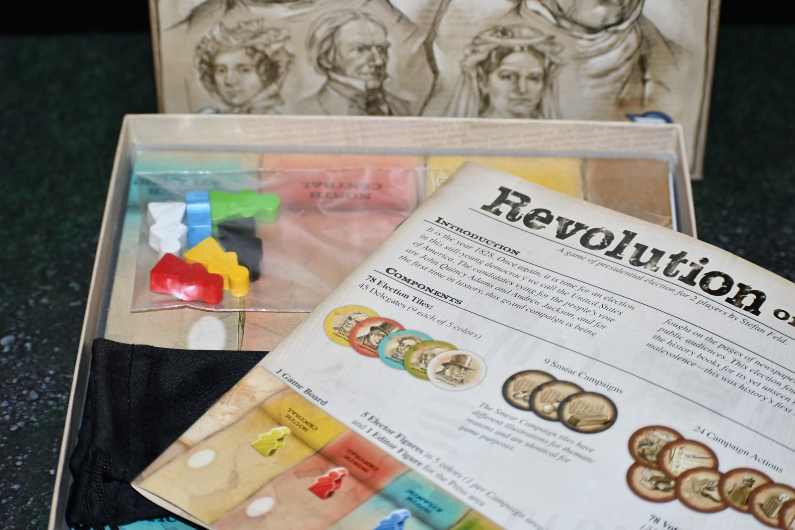 Revolution of 1828 Feld Board Game 2 players / Renegade Game Studios VG+