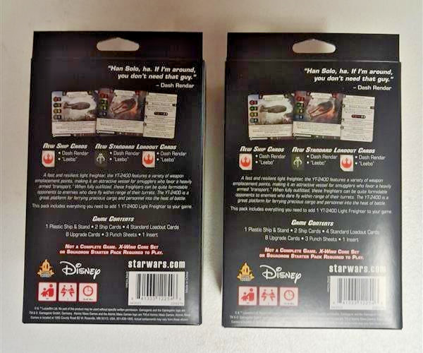 Star Wars X-Wing: YT-2400 Light Freighter Double Deal Lot of 2x New Expansions!