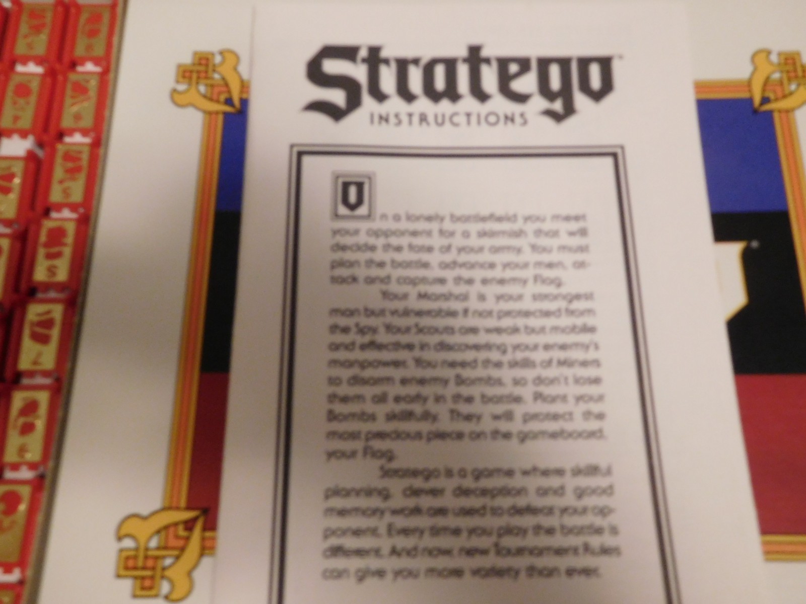 Stratego Battlefield Strategy Board Game Complete 4916 Milton Bradley 1986