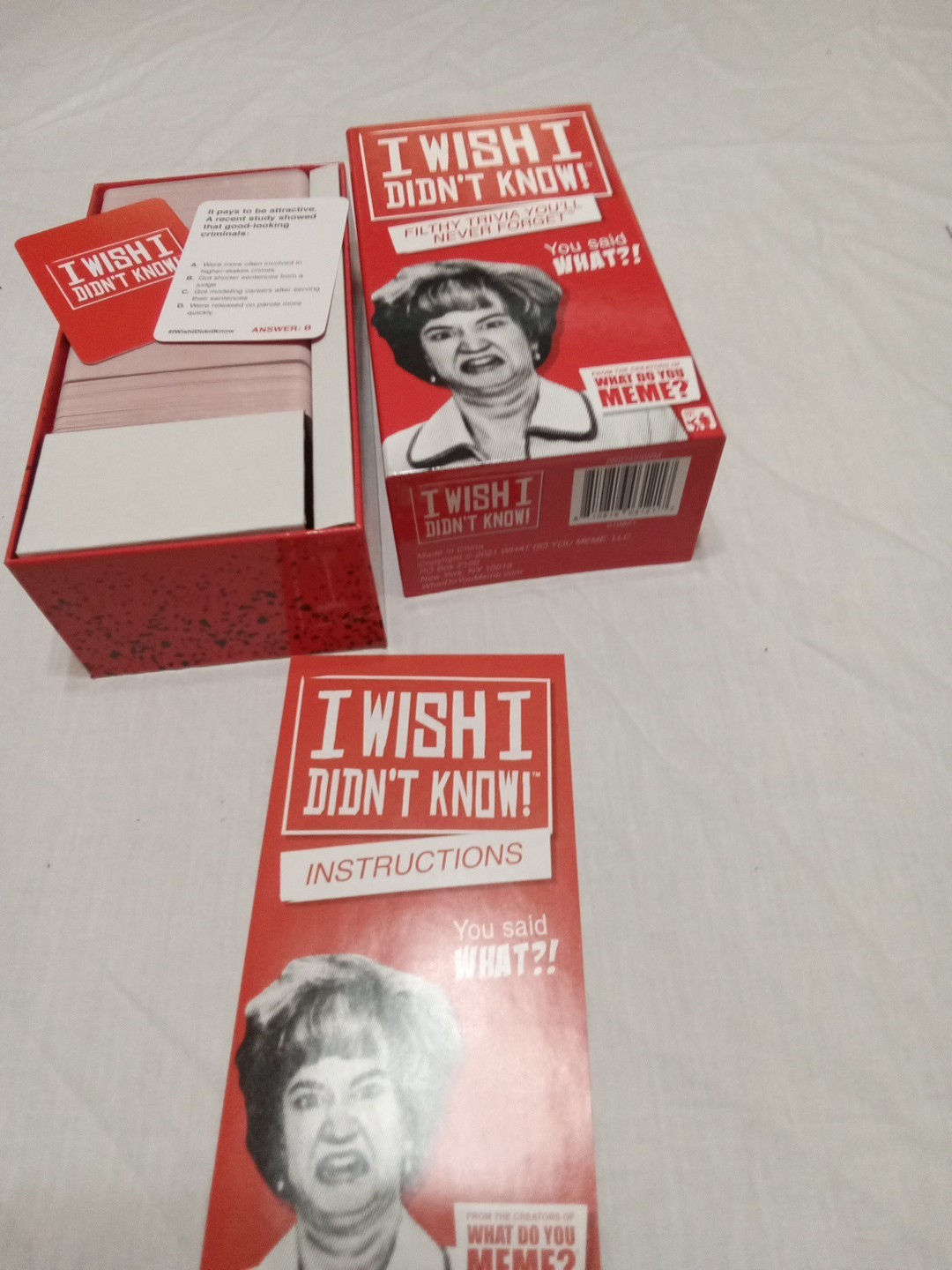 I Wish I Didn’t Know! The Filthy Trivia Adult Party Card Game What Do You Meme?