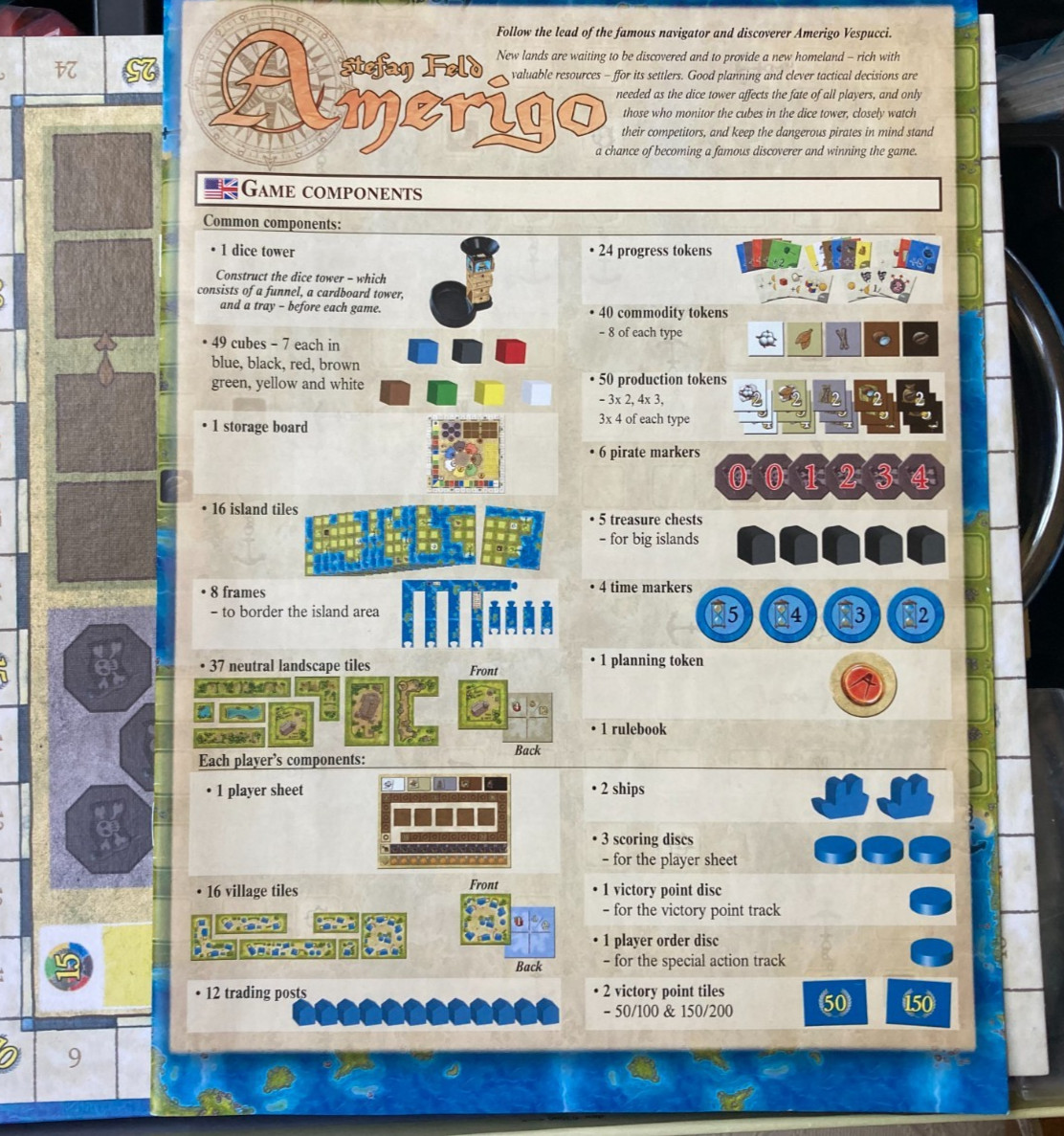 Amerigo – Stefan Feld Board Game Queen Games 2014 Netherlands