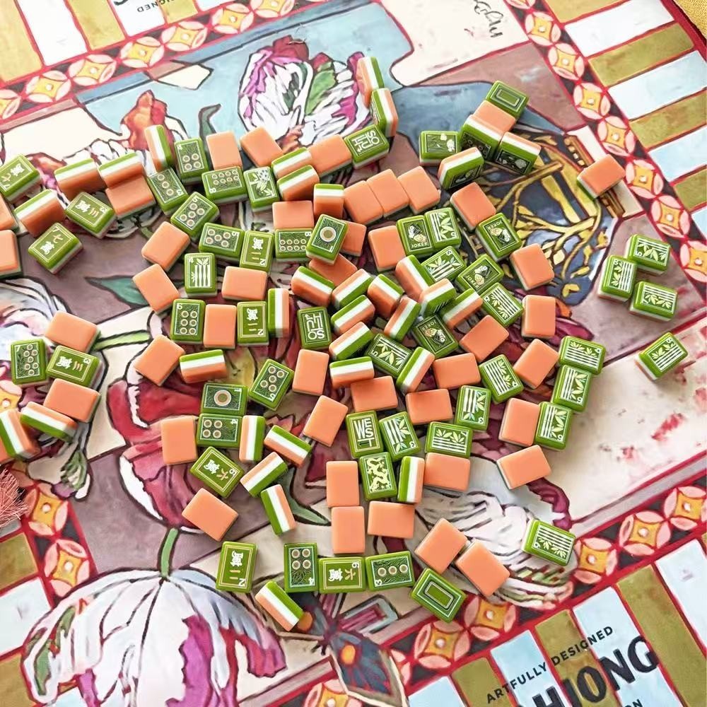 US Stock American Mahjong Tiles 160 Oil Painting Hand-Painted Mahjong Set