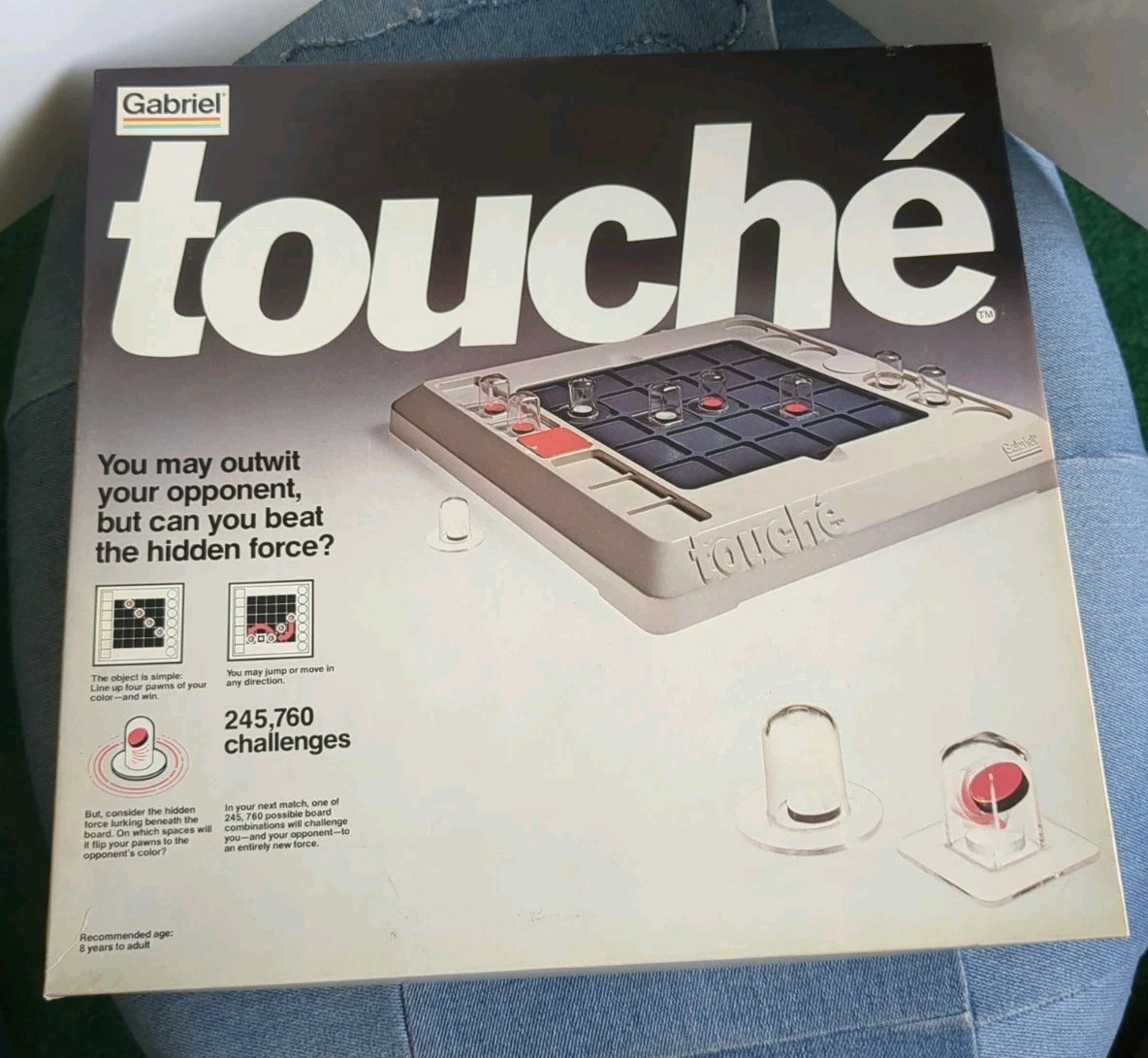TOUCHE Magnetic Flip Strategy Complete Board Game 1977 Gabriel #78382