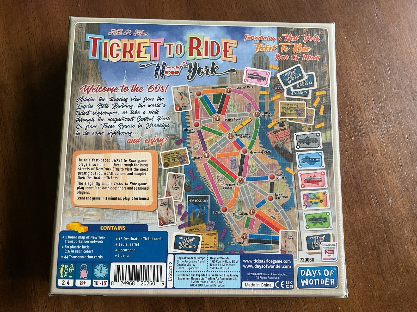 Ticket to Ride New York City Board Game Days Of Wonder The 60s New Sealed!
