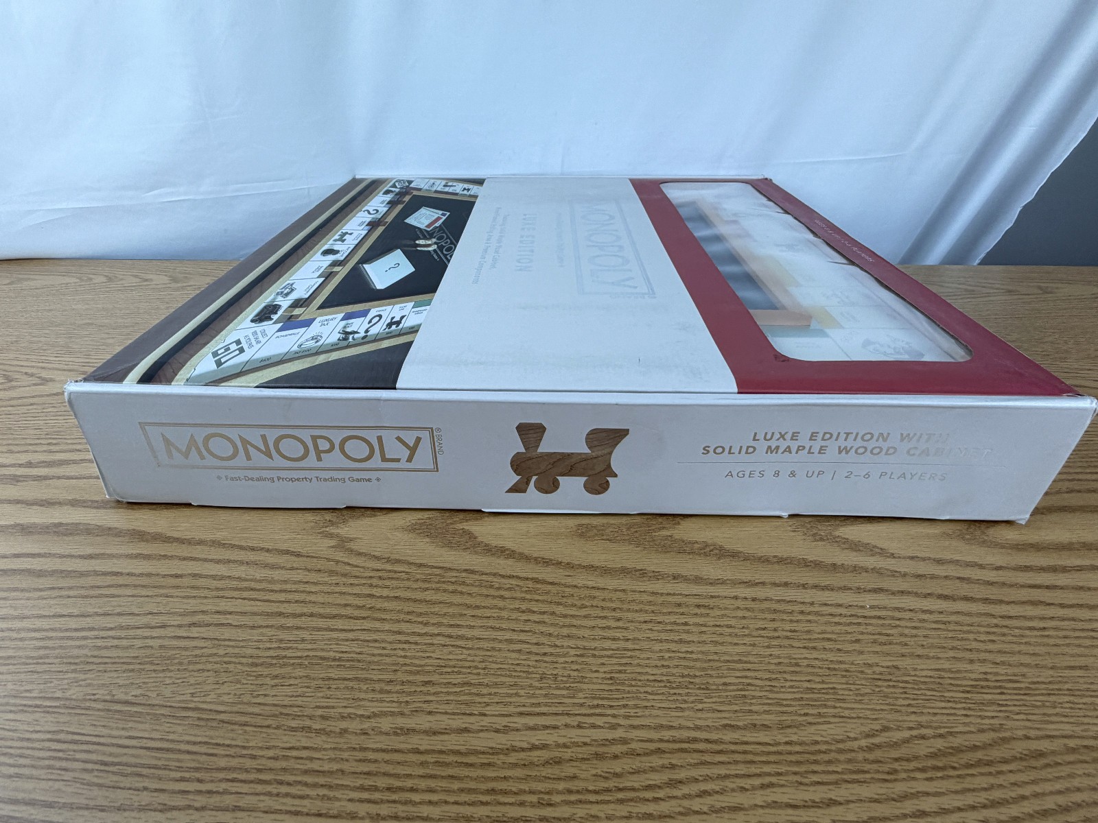 Monopoly Luxe Edition Solid Maple Wood Cabinet Premium WS Game Company Open Box