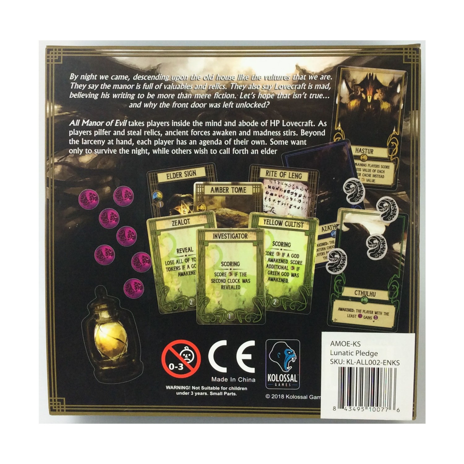 Kolossal All Manor of Evil (Lunatic Kickstarter Pledge) Box SW (New)