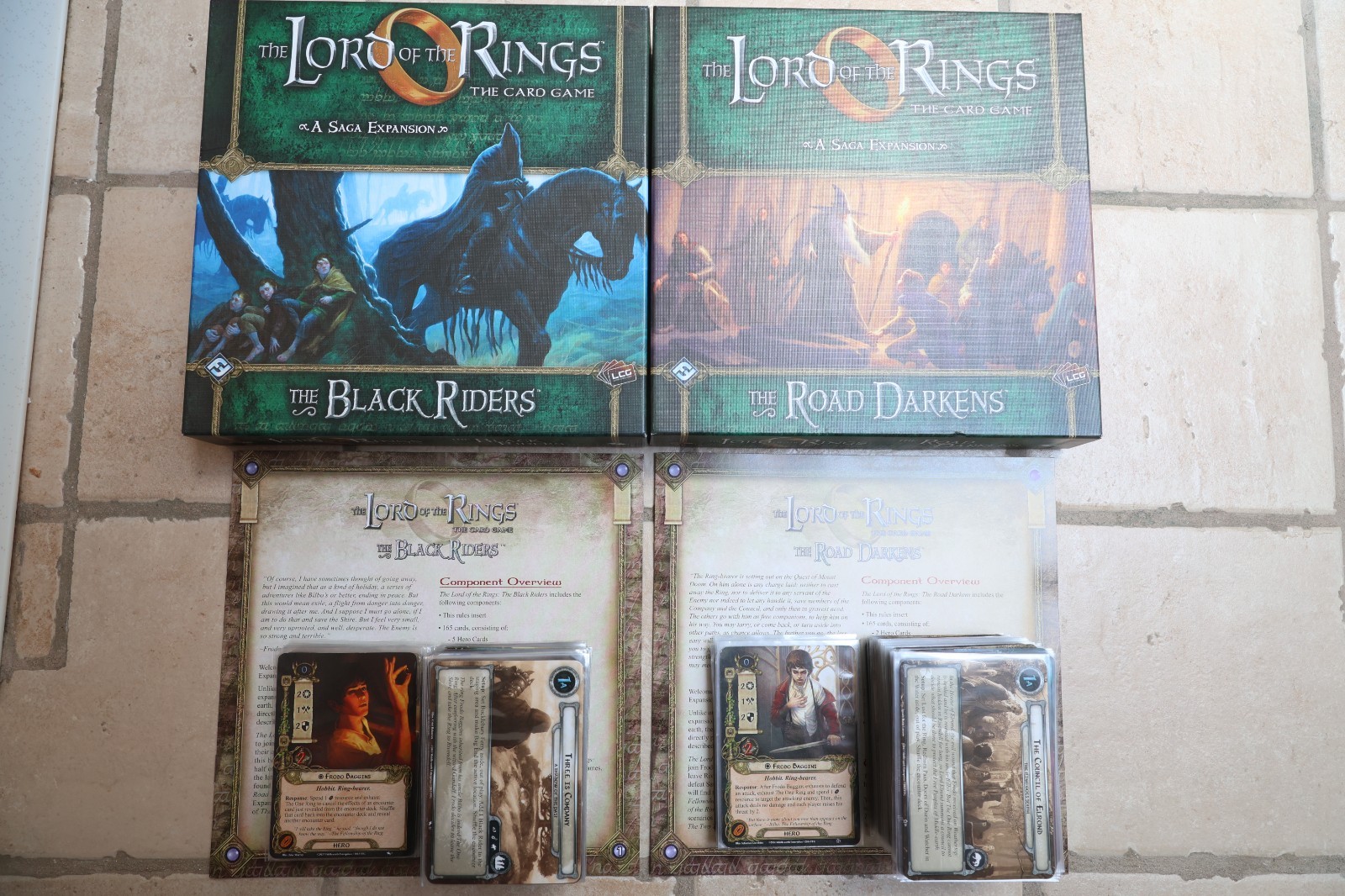 Lord of the Rings LCG – Fellowship of the Ring Saga Boxes – Completely Complete!