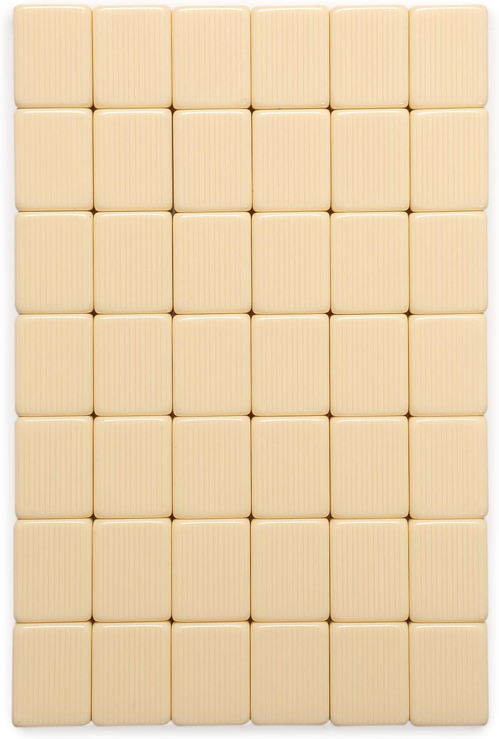 American Mahjong Tiles, “Ivory Stripes” – 166 Melamine Pieces with Chinese Chara