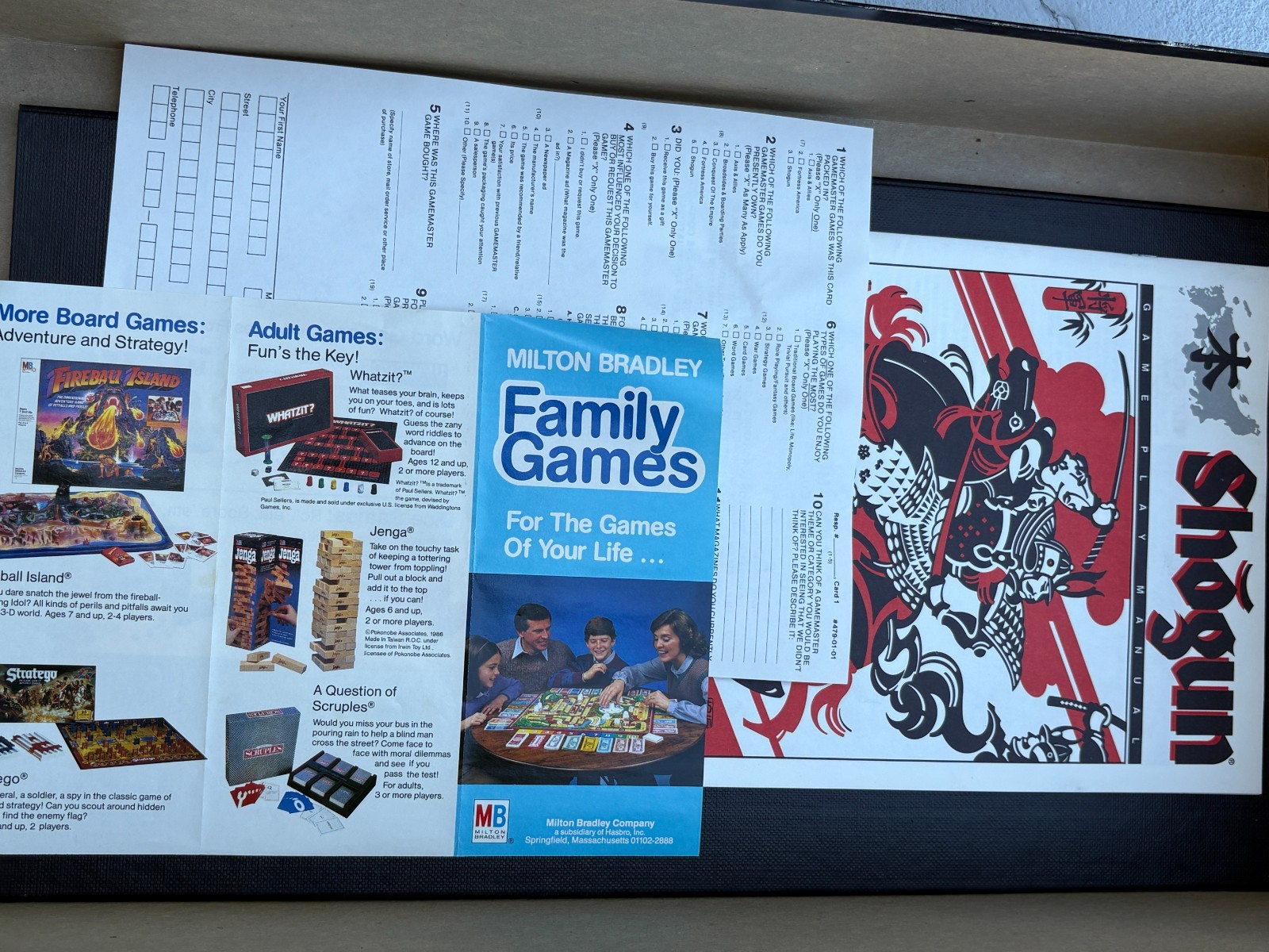 Fortress America AND Shogun MB Gamemaster Series Board Games 1986 Vintage