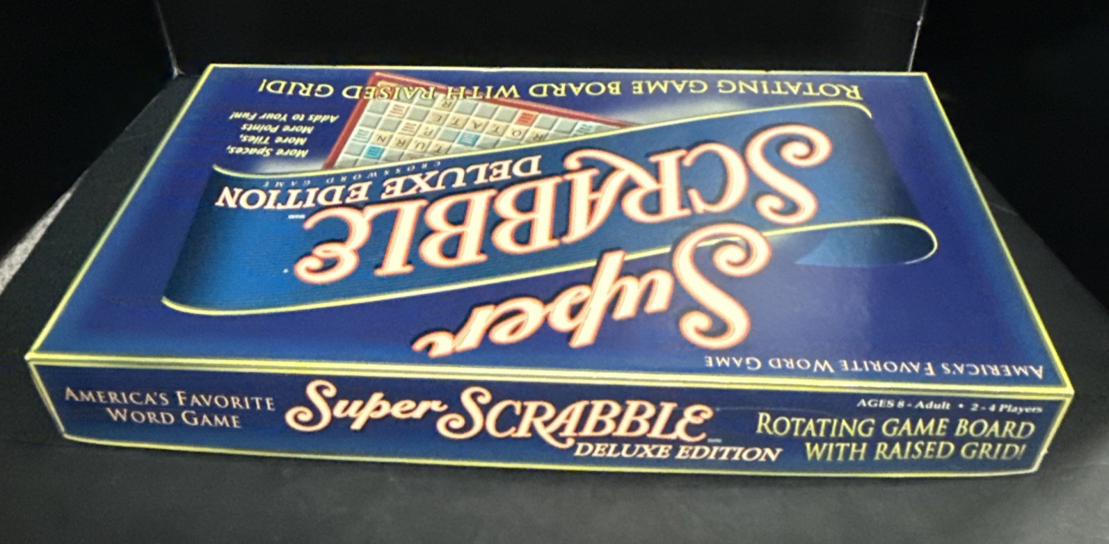 Super Scrabble Deluxe Edition Crossword Board Game 200 Tiles 99% Complete 2006