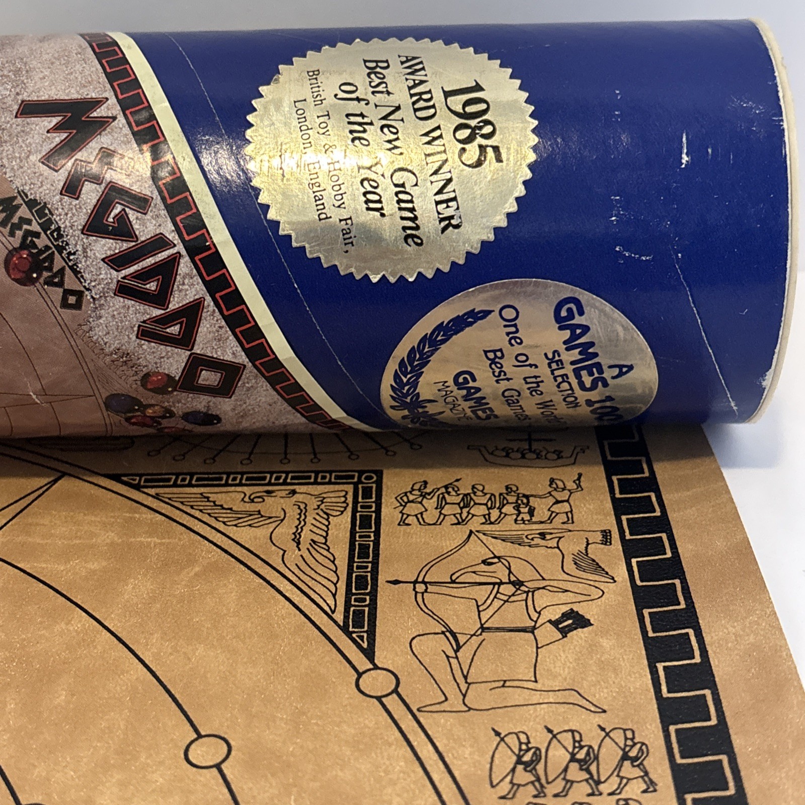 VTG Megiddo Strategy Board Game 1984 Award Winner Complete Tube Abstract Game