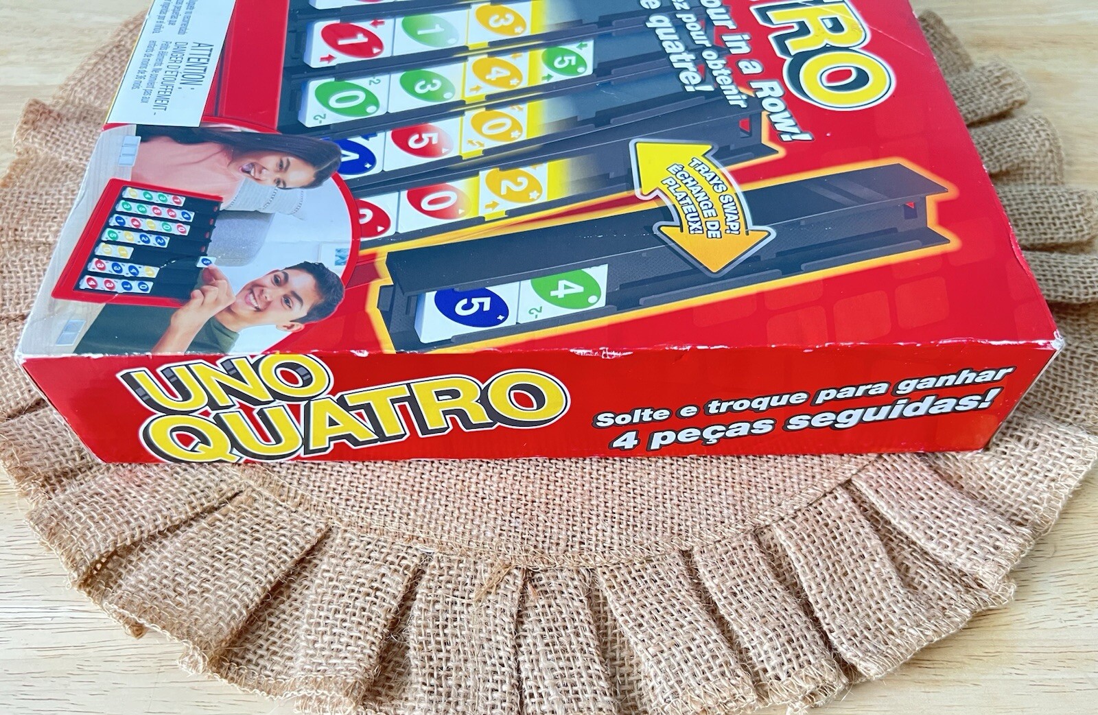 Uno Quatro Game Family Gaming Party Game Board Games Toys Kid Age 7+ NEW