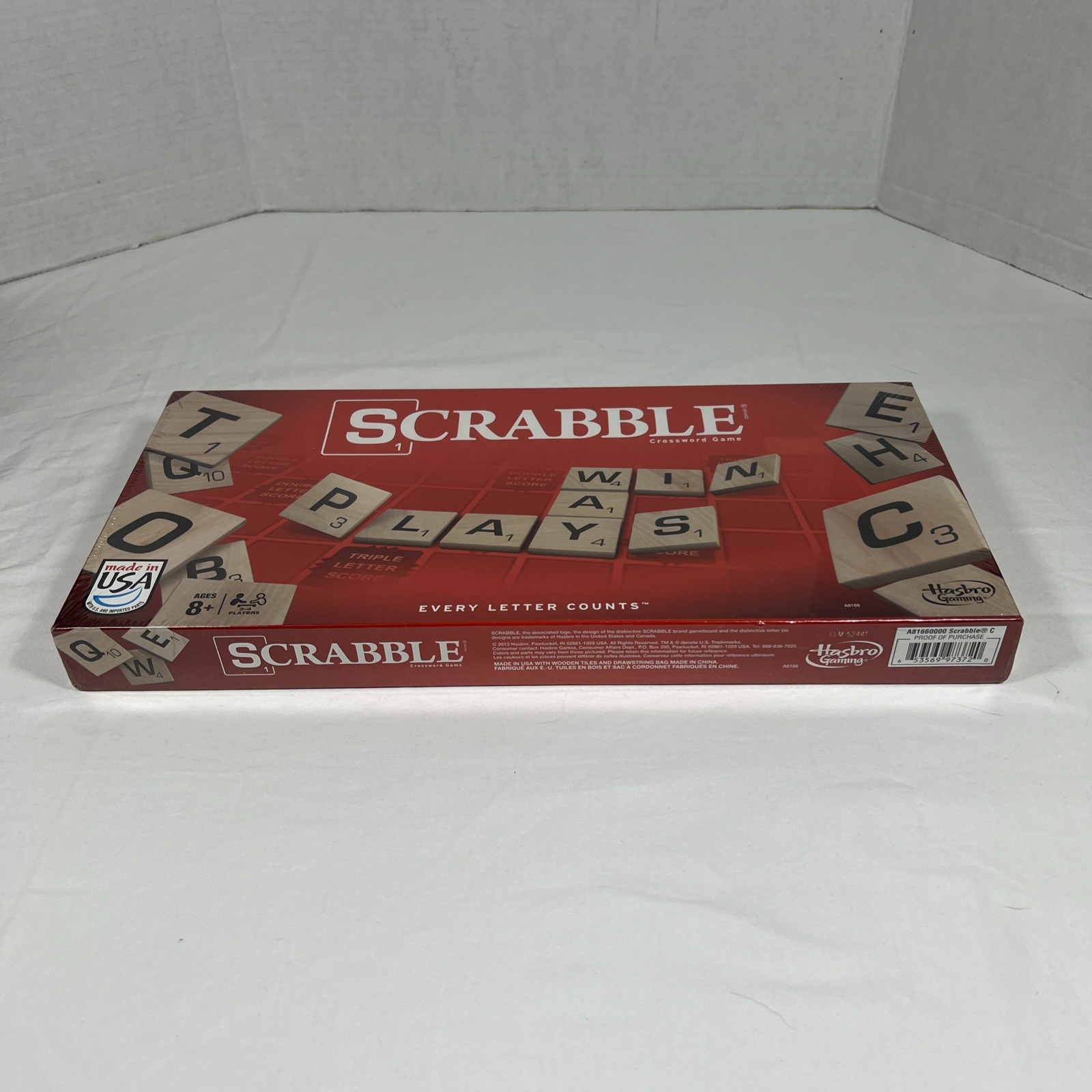 Scrabble Board Game – Crossword NEW Factory SEALED – 2013 Hasbro COMPLETE