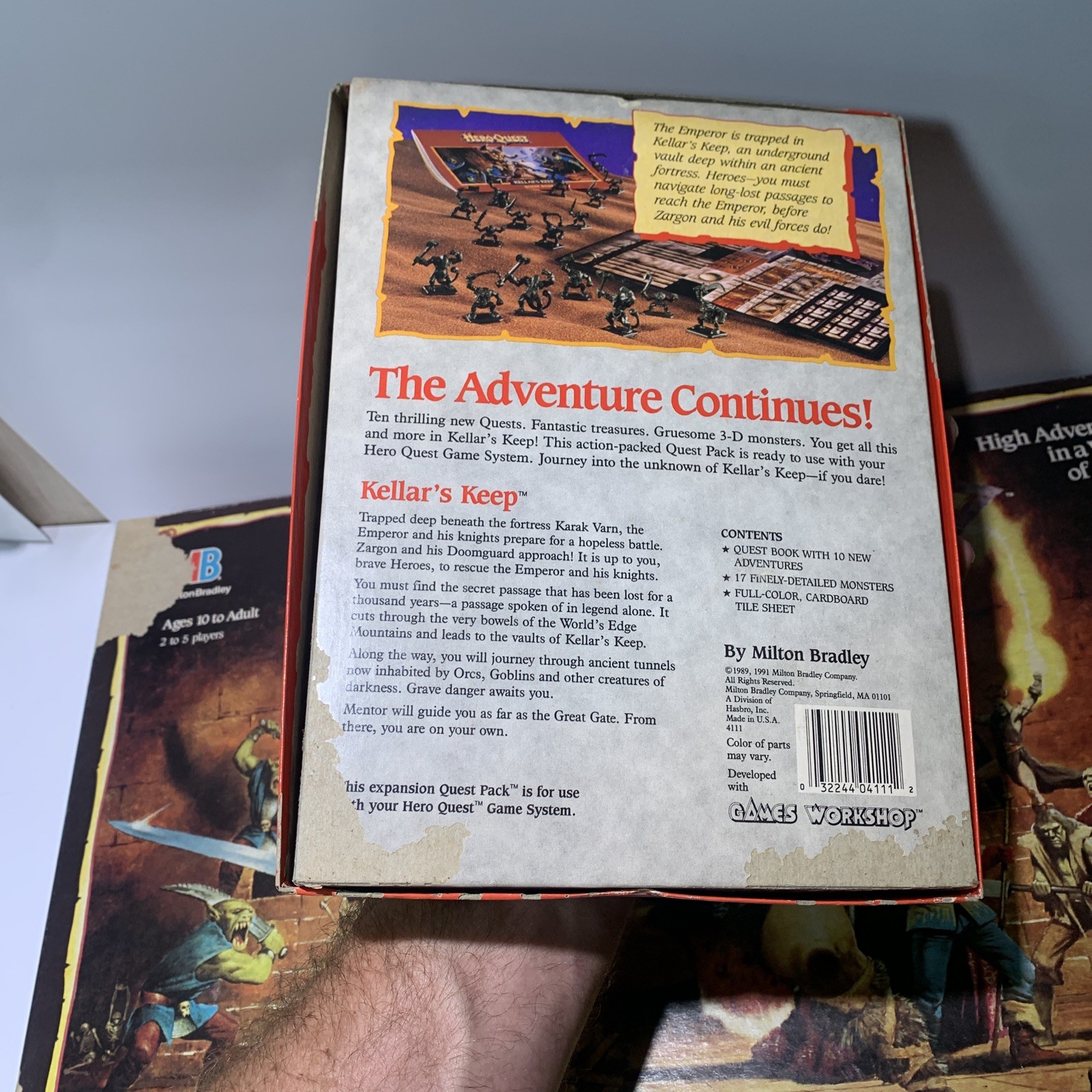 MB Hero Quest Board Game 1989-1990 + Kellar’s Keep Near Complete