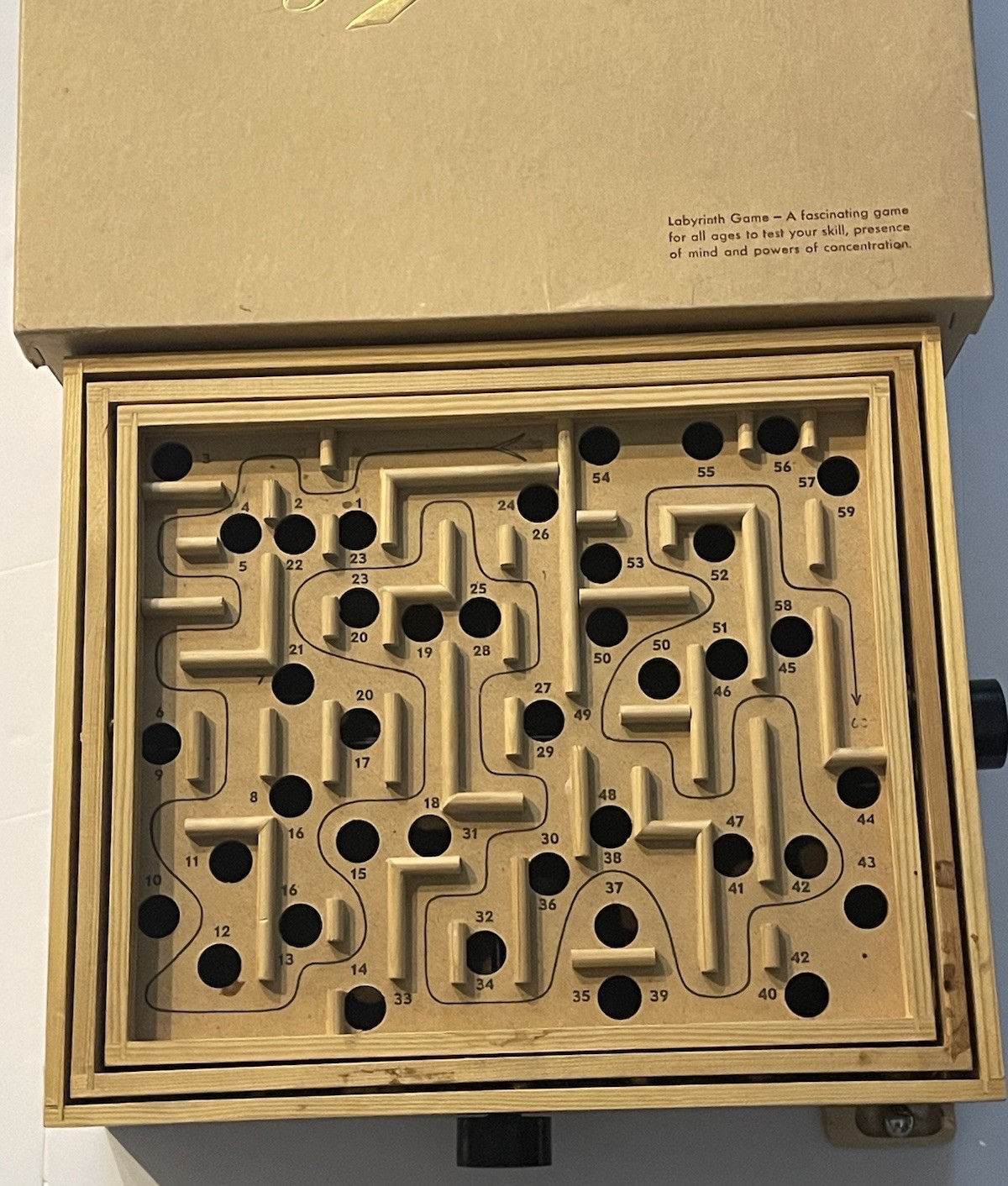 BRIO Labyrinth Wooden Maze Game Sweden 18376 Labyrintspel With Original Box