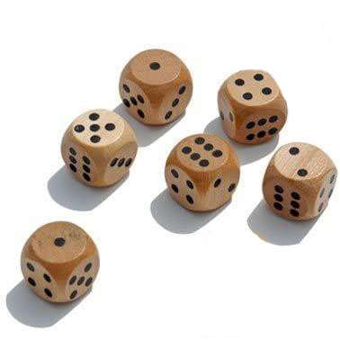 WE Games Wooden Dice – Set of 6