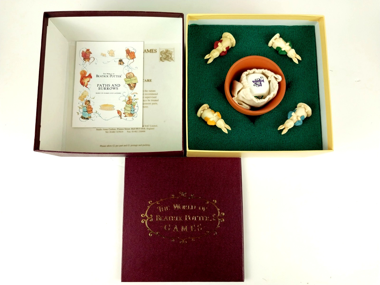 Vintage 1988 Beatrix Potter Paths and Burrows Board Game Snakes & Ladders – NIB!