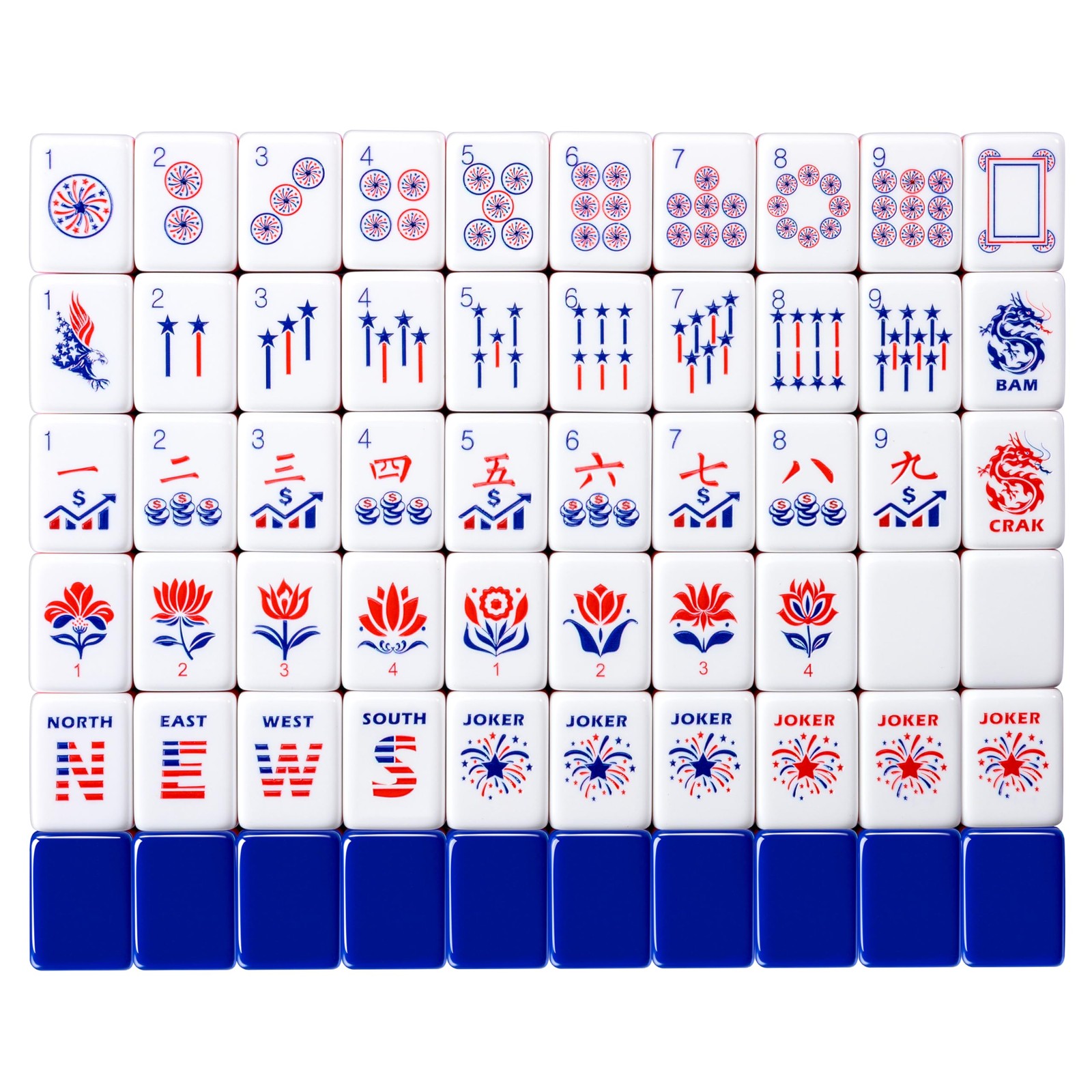 Topmahjing American Mahjong Tile Set – 160 4-Layer Acrylic Tiles, 4 All-in-On…