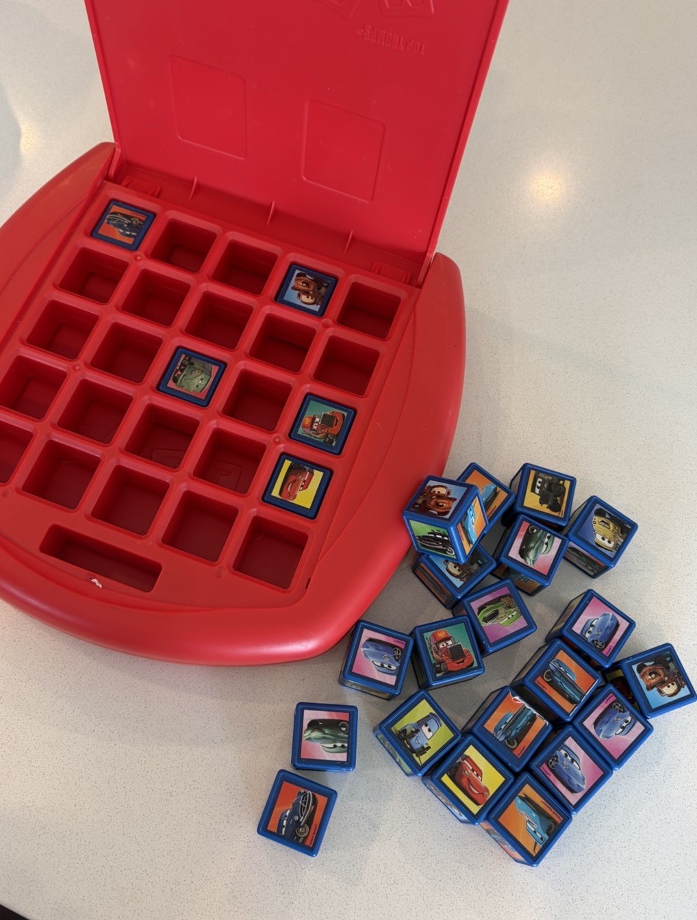 Disney Pixar Cars Top Trumps Match The Crazy Cube Board Game 5 In A Row Red Case