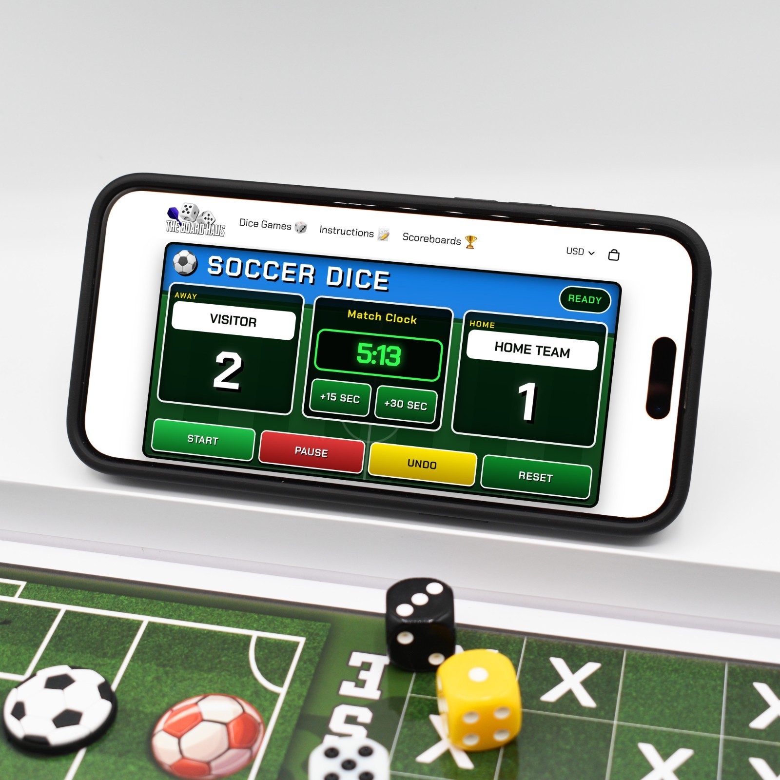 Soccer Dice Game – Competitive Strategy Board Game | Gift Idea for Sports Fans