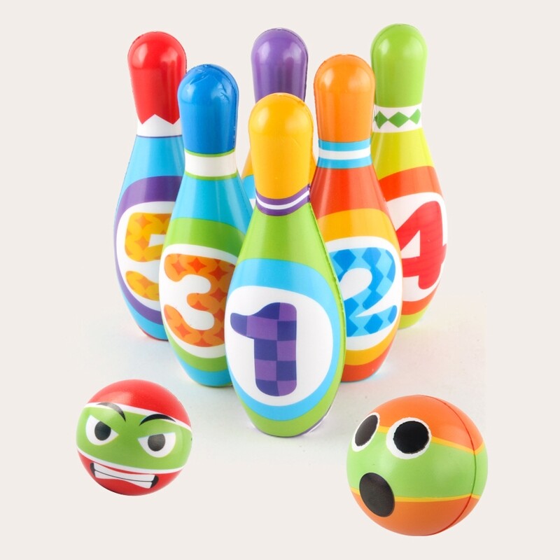 Children PU Solid Bowling Game Set Develop Kids Hand-eye Coordination Safe