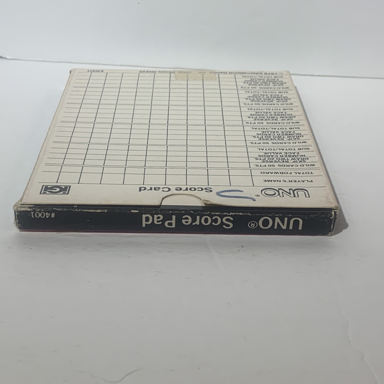 Uno Score Pad 100 Double Score Cards IGI 1978 with box #4001 Vintage