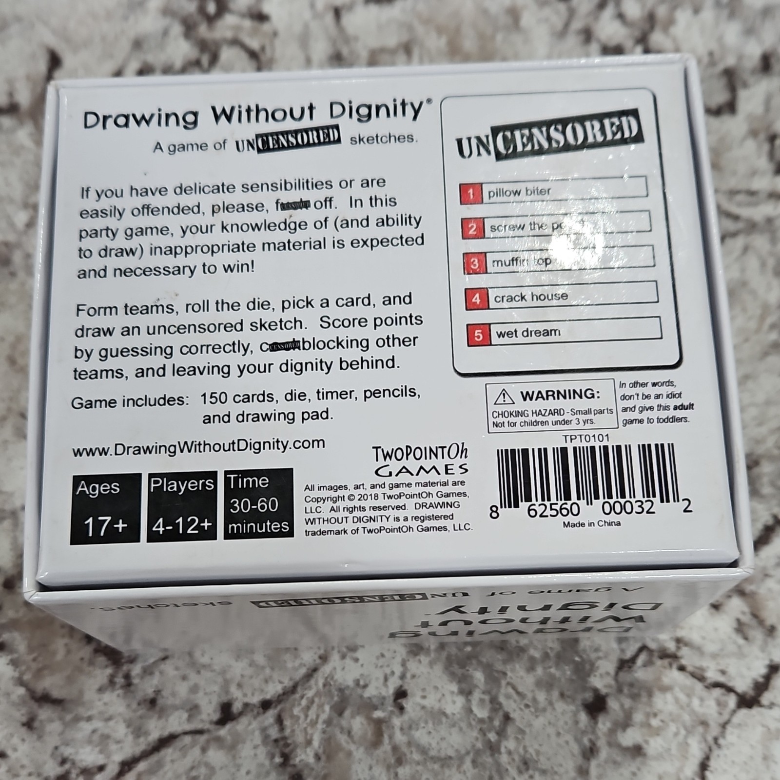 TwoPointOh Games Drawing Without Dignity Adult Humor Party Game 17+ Timer 4+