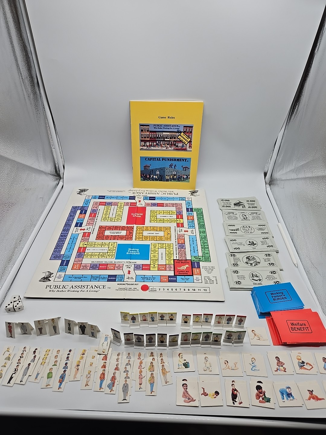 Public Assistance Capital Punishment Board Game 2 In 1 – 99.9% Complete 1994
