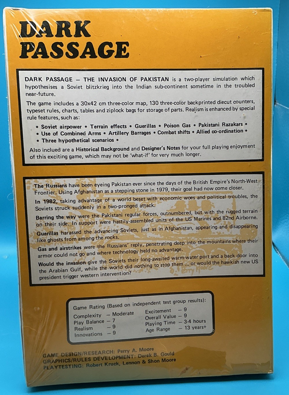 Swedish Game Prod Wargame Dark Passage – The Invasion of Pakistan- IN SHRINK
