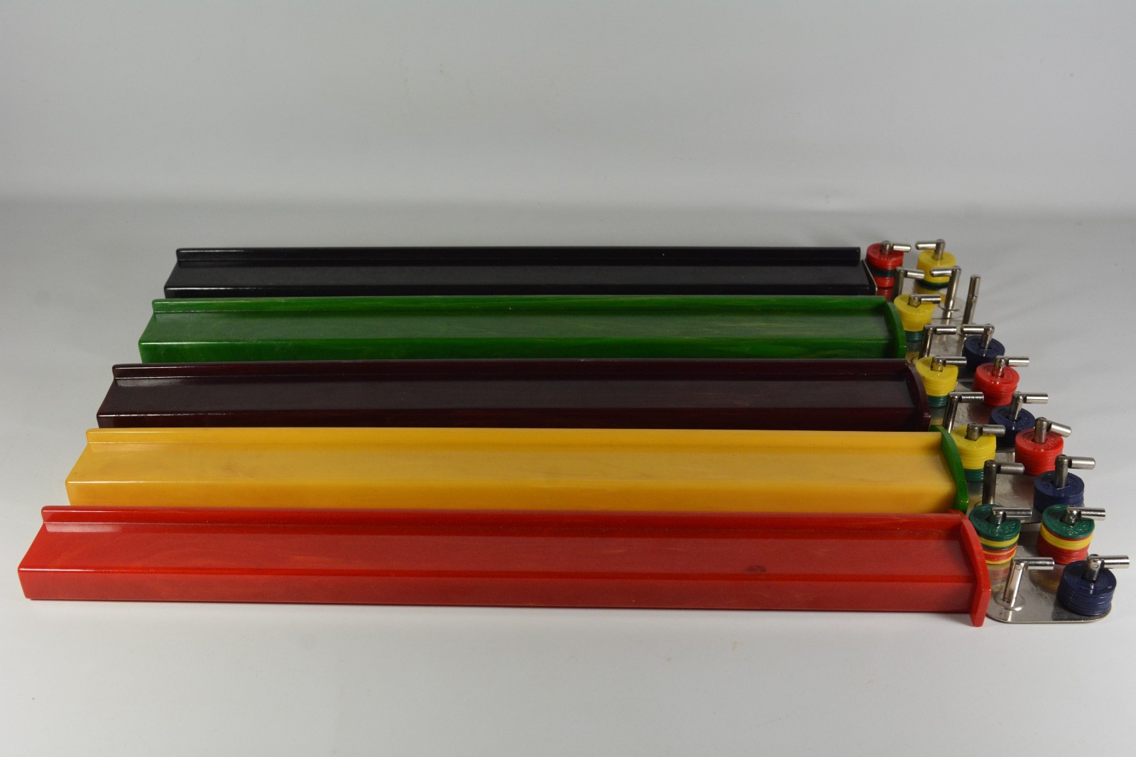 Fine OLD 156 Tile Chinese Mahjong Game Bakelite Butterscotch Mah Jongg Rack Case