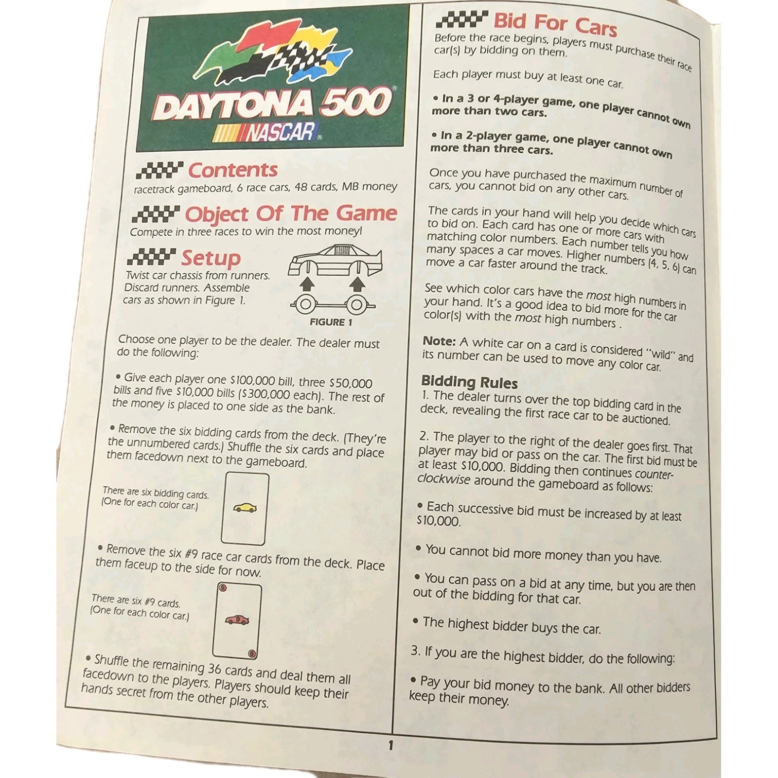 Nascar Daytona 500 Racing Board Game By: Milton Bradley – COMPLETE Game
