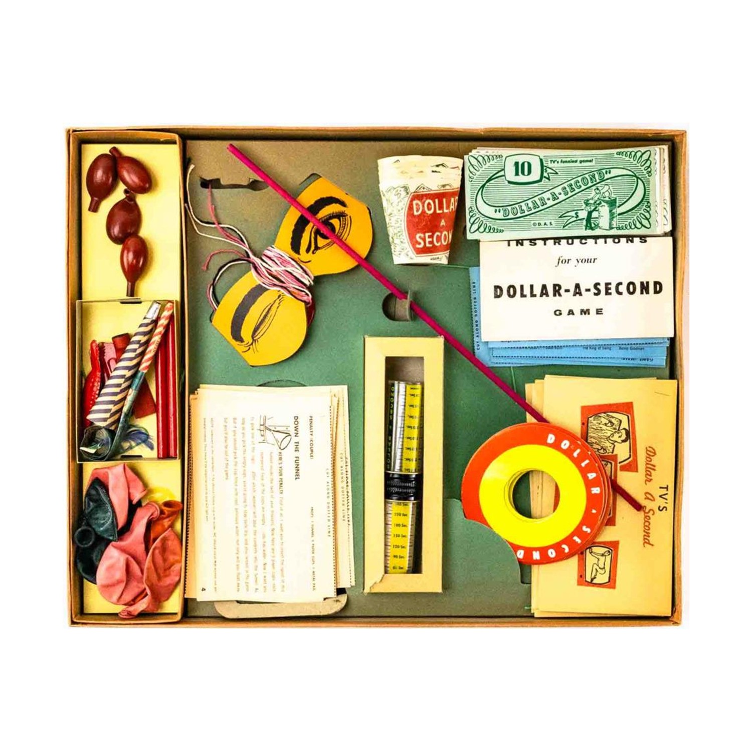 Lowell Toys Boardgame Dollar A Second Box Fair/VG+