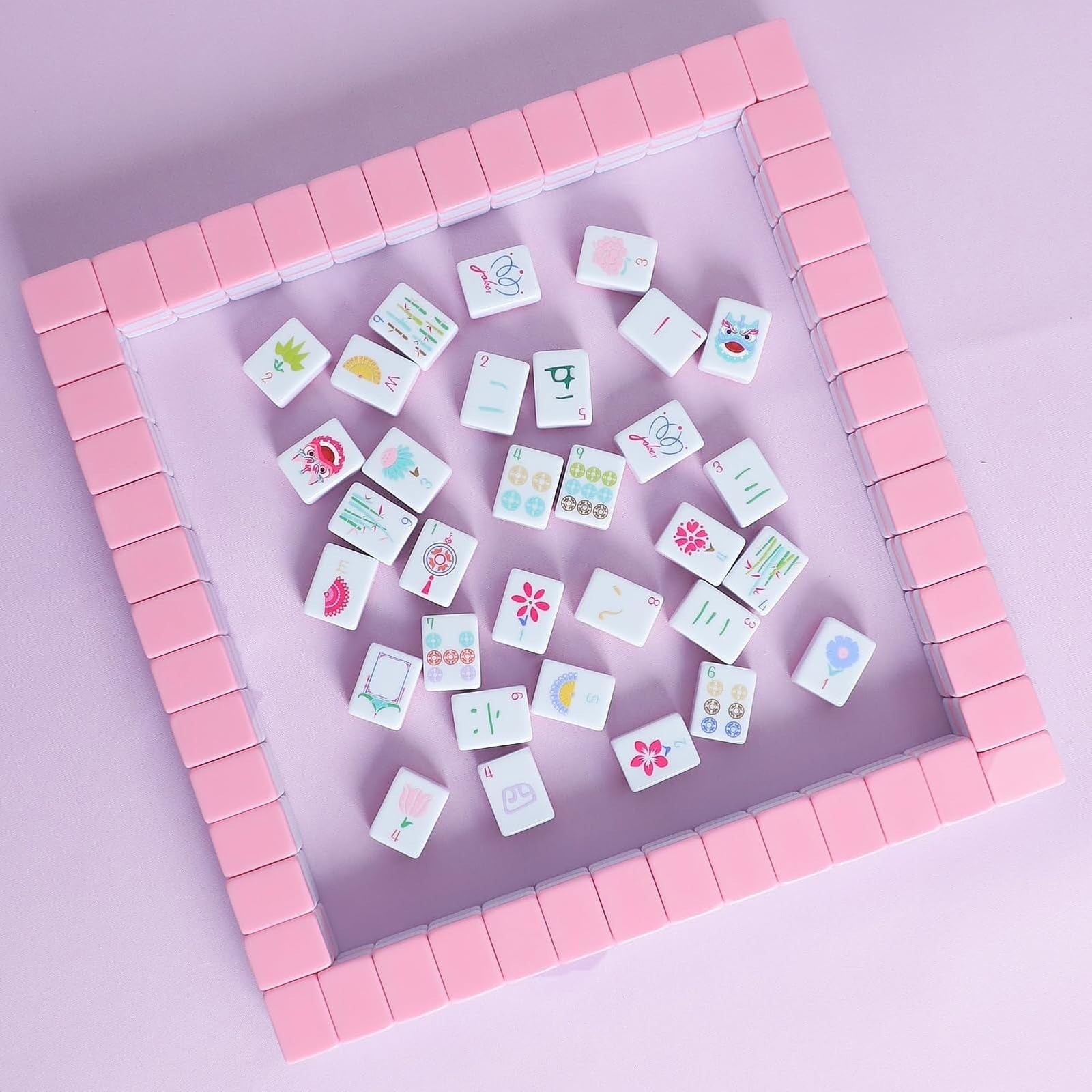 My Mahjong Trove 160 Pink American Mahjong Game Set with Accessories