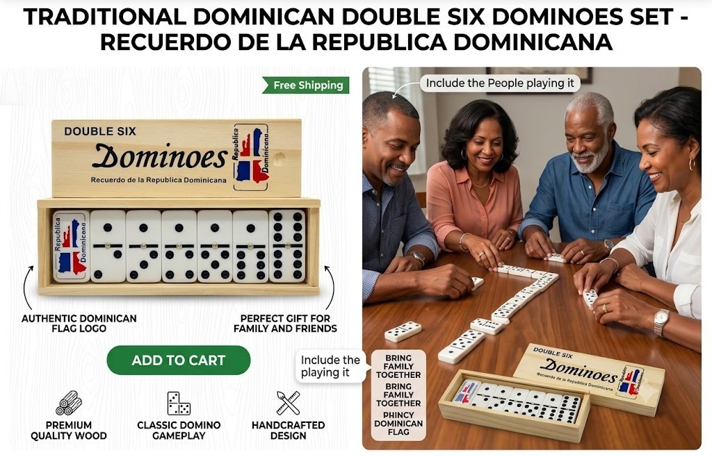 Double Six Dominoes Set Wooden Box Brass Spinners 28 Pcs Gift