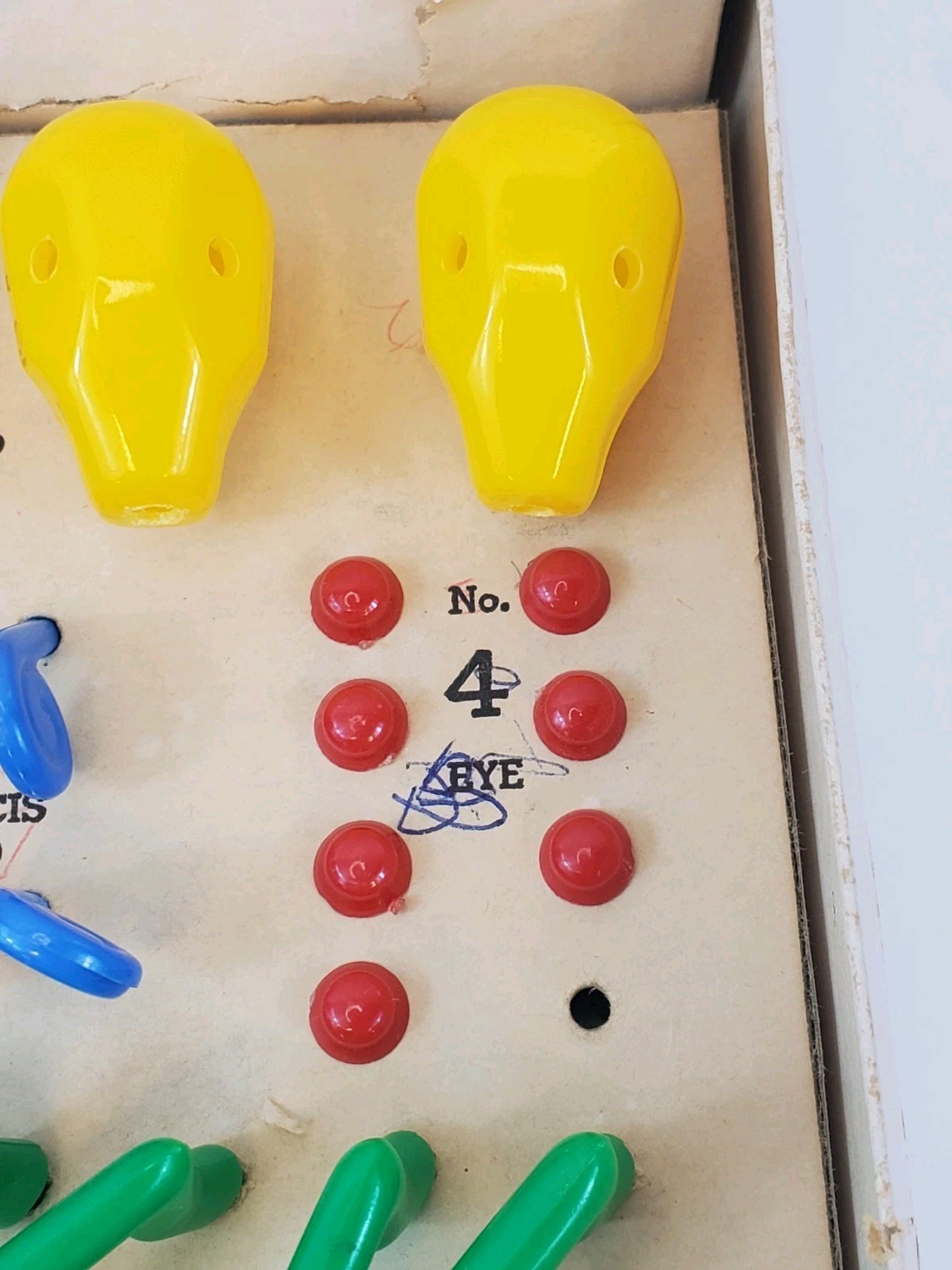 2 Cootie Build A Cootie Bug Games From the 50s & 60s Missing 1 Eye