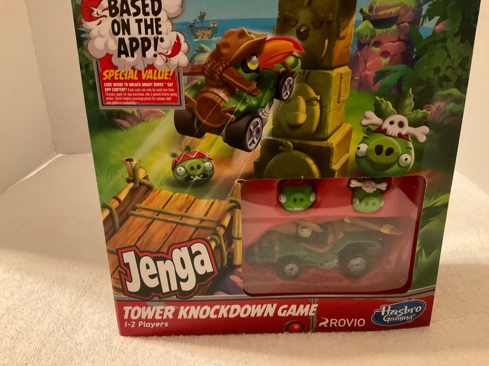 Angry Birds GO! Jenga Tower Knockdown Game Hasbro Gaming