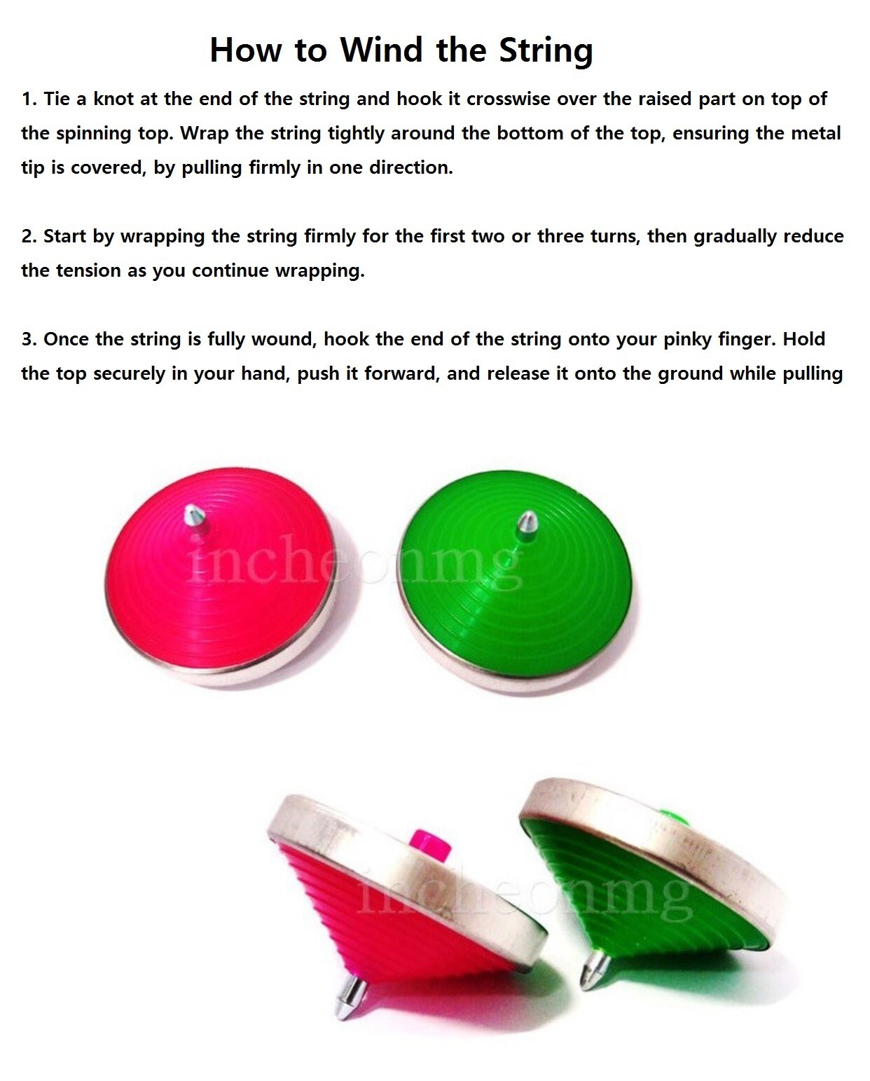 Traditional Korean Game String Spinning Top (Pang-i)Squid Game2 (Random Color)