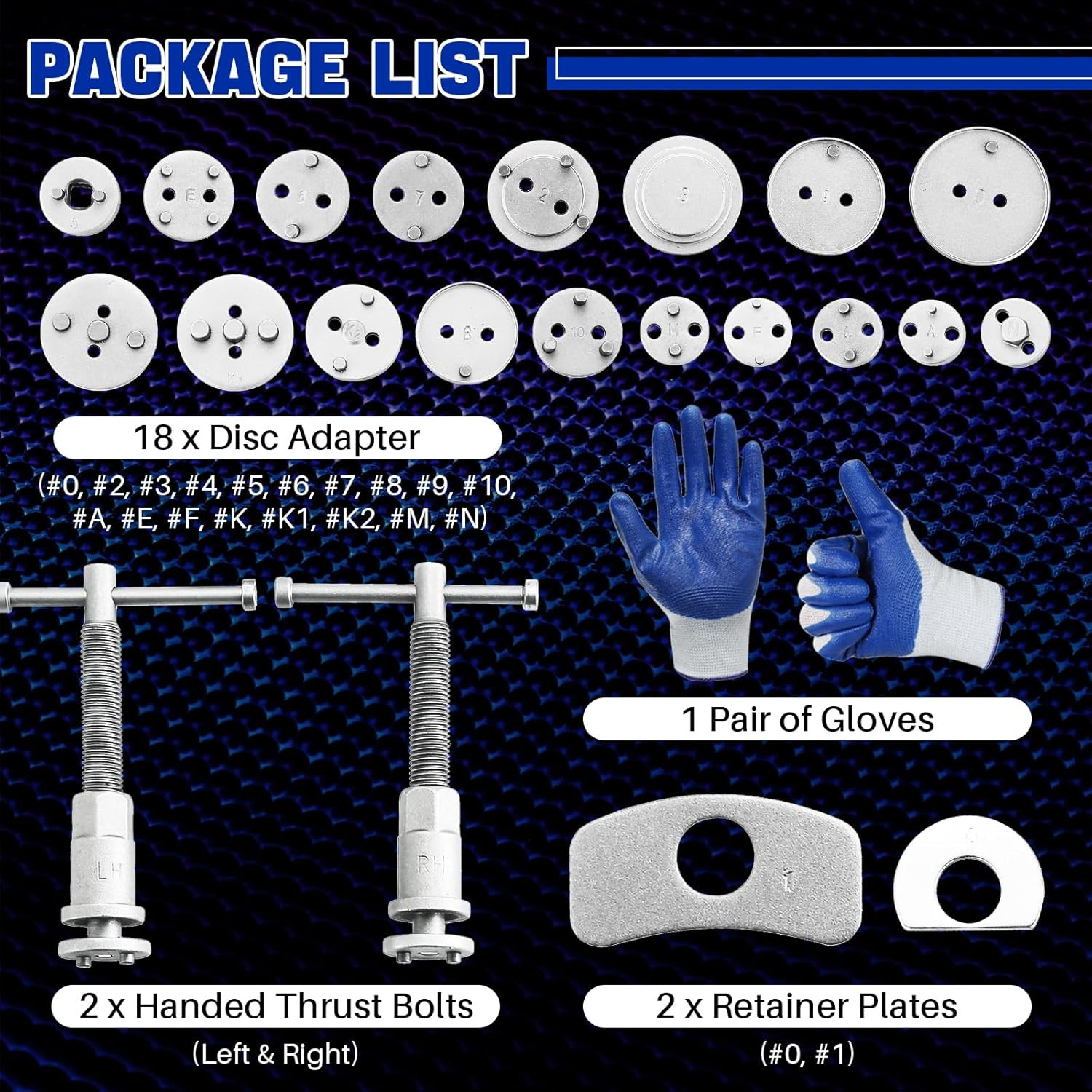 24PCS Universal Kit De Herramienta Para Frenos Piston De Frenos Brake Auto Carro