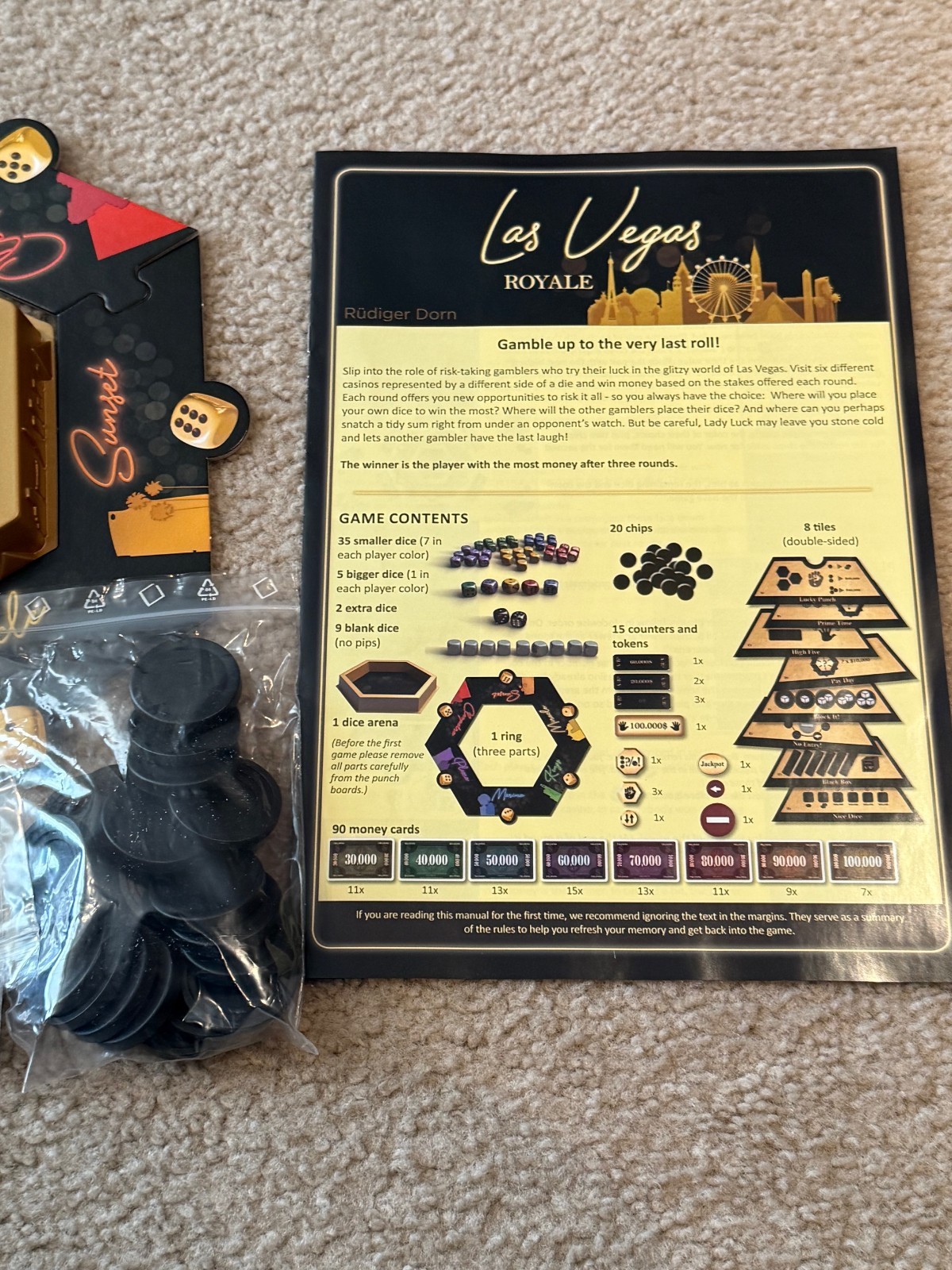 Las Vegas Royale Board by by Alea & Rudiger Dorn – Complete & Excellent