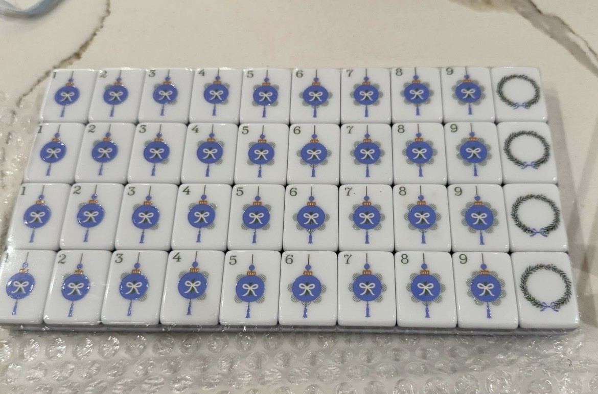 Chinoiserie Cheer Inspired 4-Layer American Mahjong Tiles