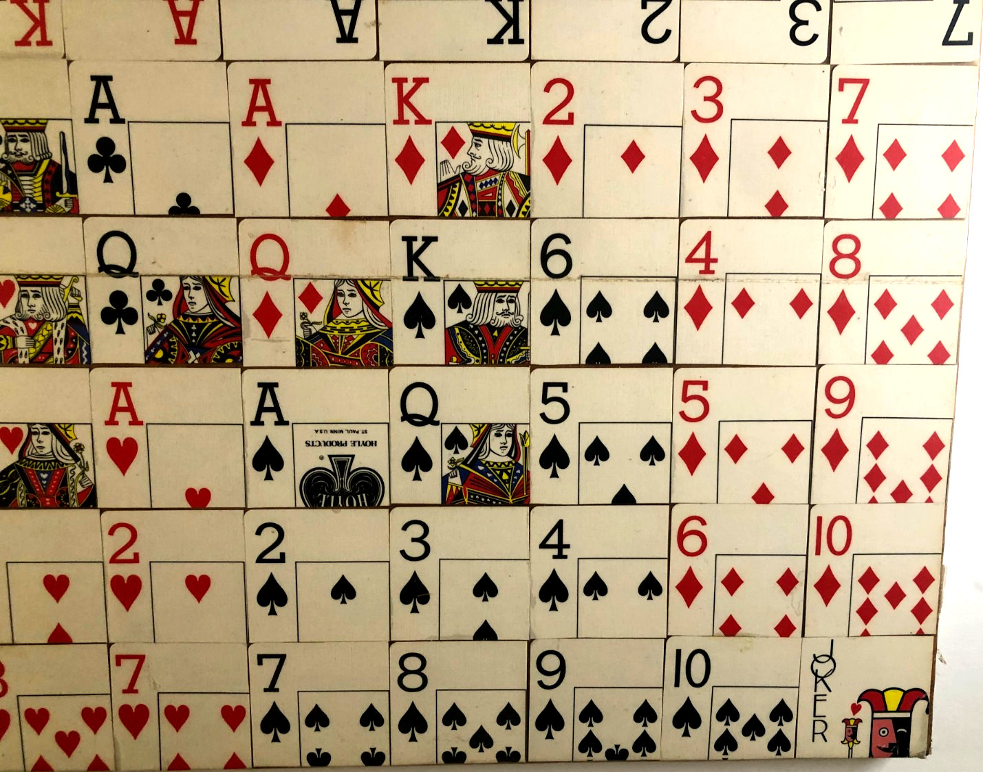 Vtg. One Eyed Jack Sequence Wooden Game Board Playing Card Handmade 18″ Square
