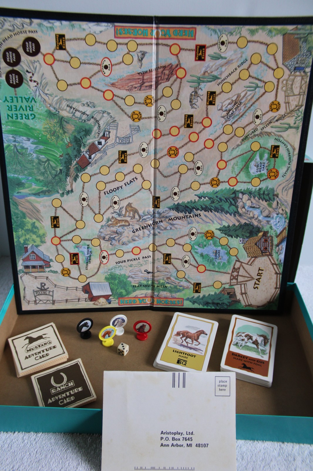 Aristoplay Boardgame Herd Your Horses! (1993 Long Box Ed) Box VG/EX